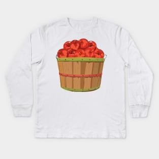 Apple Basket Kids Long Sleeve T-Shirt